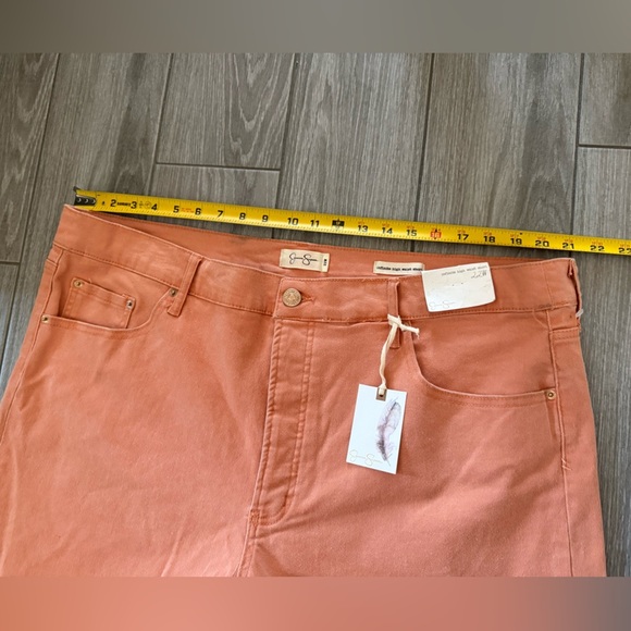Jessica Simpson|Coral pastel denim shorts,infinite high waist short, NWT•••22W - Picture 13 of 16
